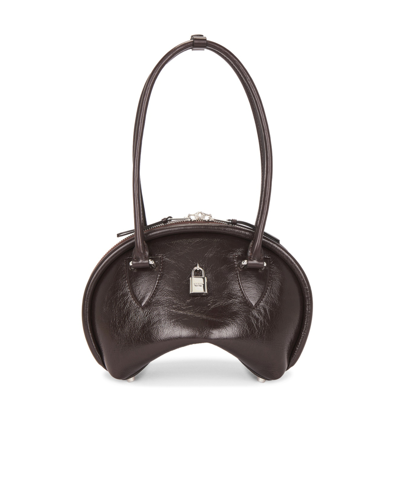 Acne Studios Brown Bowlina Shoulder Bag In Black