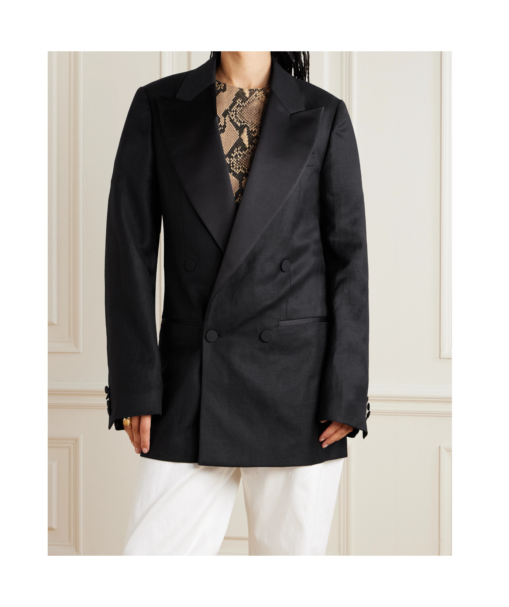 Dries Van Noten Double-breasted Blazer In Black