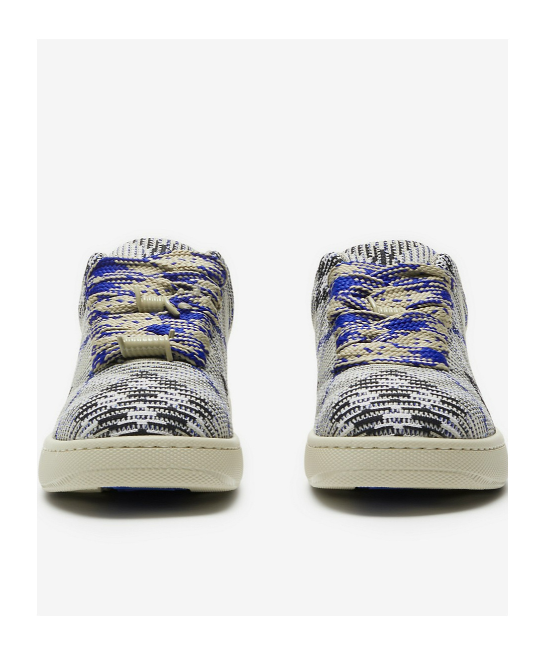 Burberry Box Checked Knitted Sneakers In Multicolor