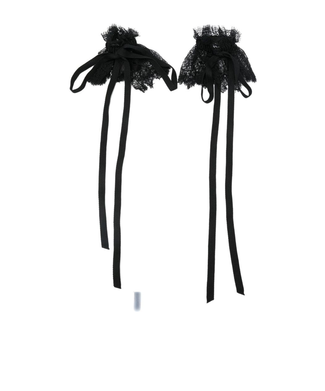 Ann Demeulemeester Kepu Cuffs With Ruffles Distressed Lace In Black
