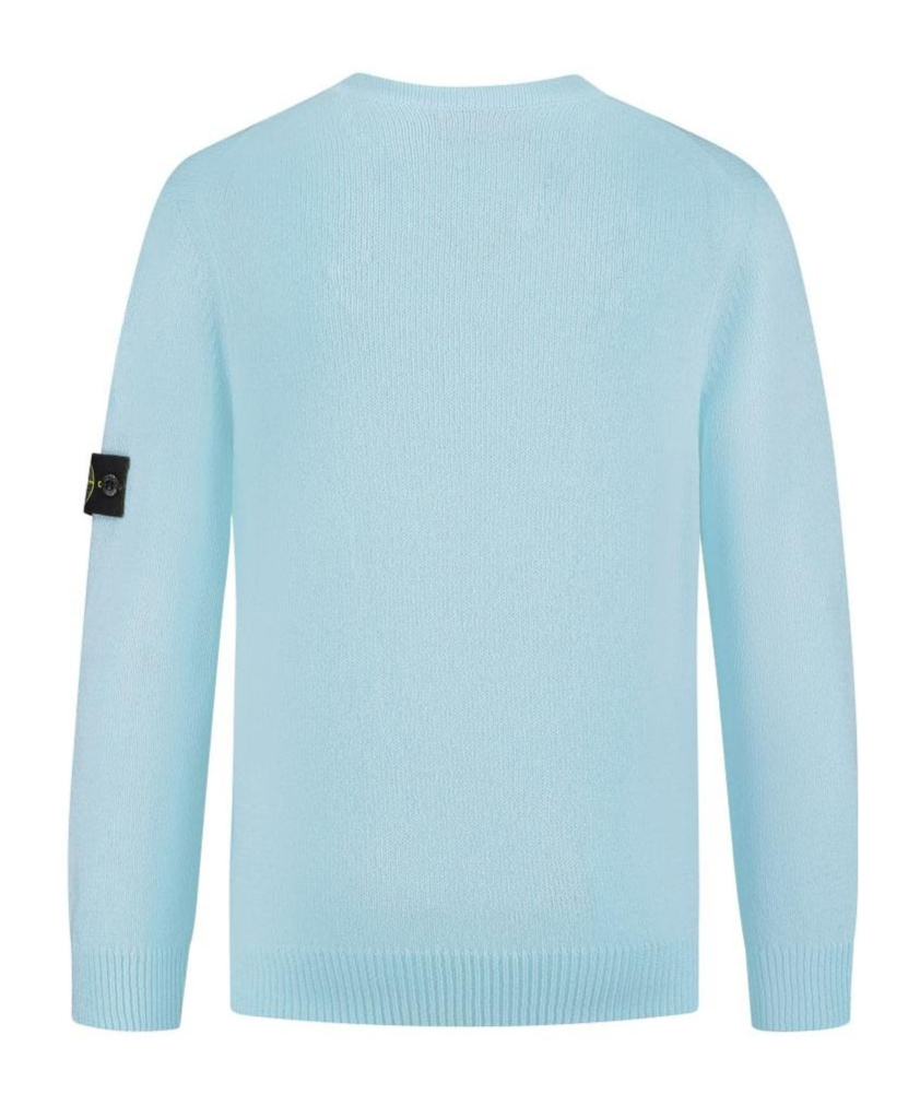 Stone Island Crew Neck Sweater In Sky Blue