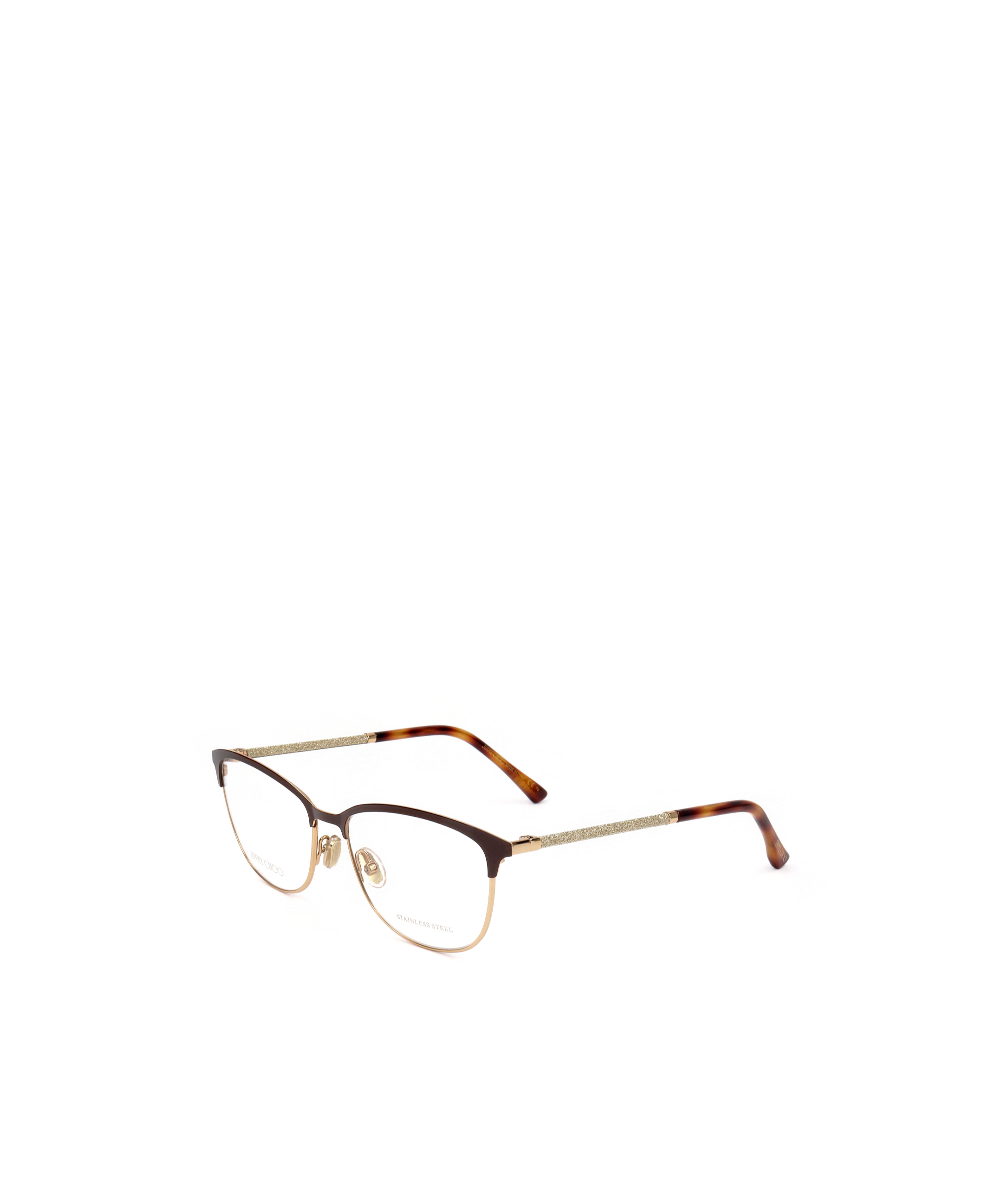 Jimmy Choo Eyewear Oval Frame Glasses In White