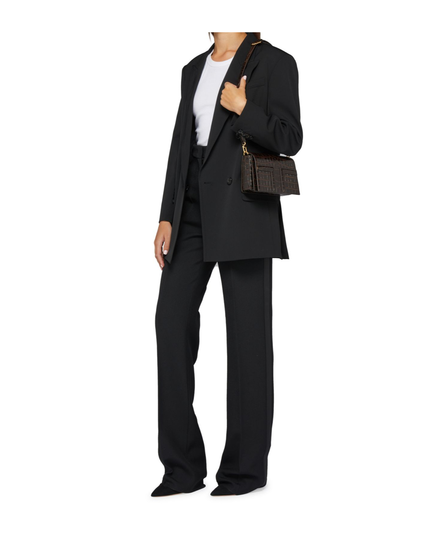 Max Mara Studio Lontra High Waist Trousers In Black