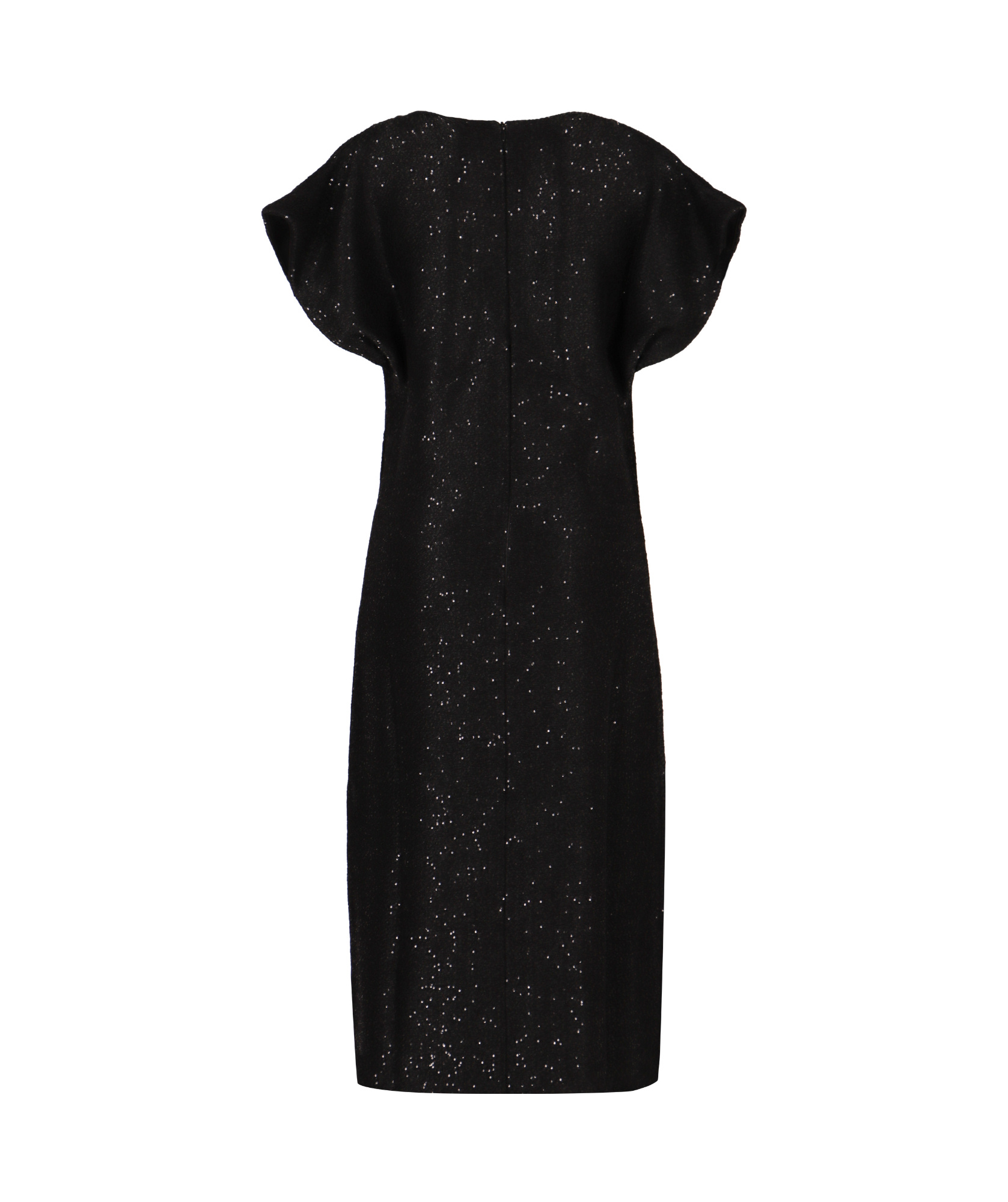 Shop Philosophy Di Lorenzo Serafini Sequin Short-sleeved Dress In Black
