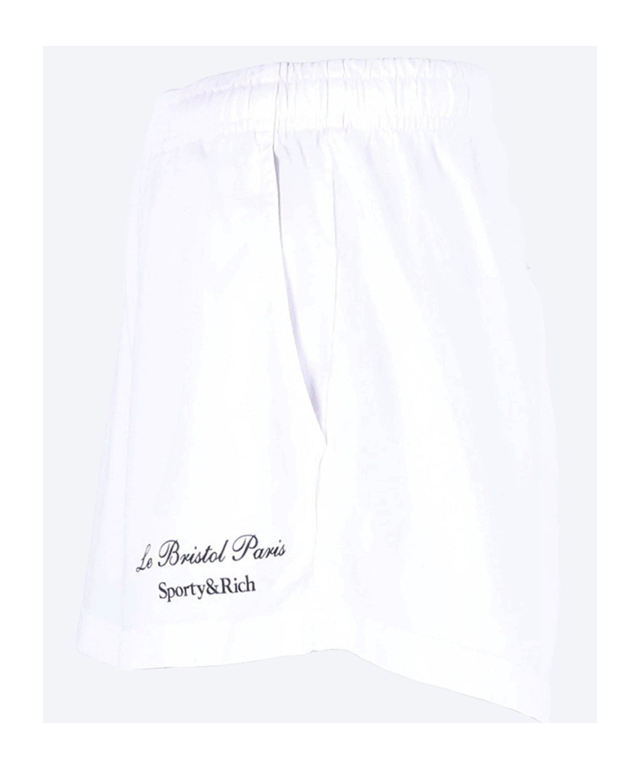 Shop Sporty And Rich Elastic Waist Shorts In White