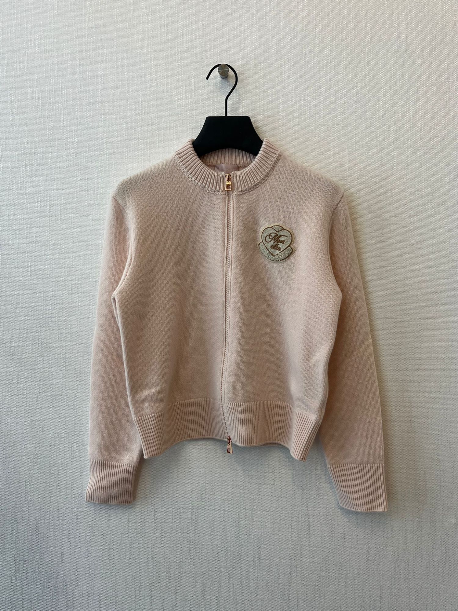 Moncler Long-sleeved Knitted Cardigan In Neutral