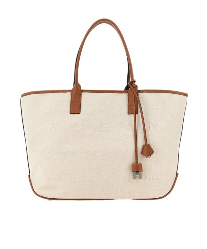 Hogan Address Tote Bag In Brown
