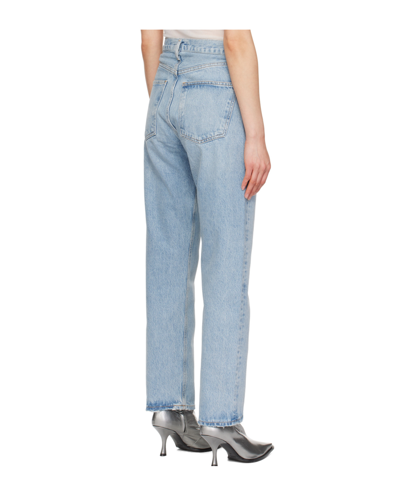 Agolde High-rise Straight-leg Jeans In Blue