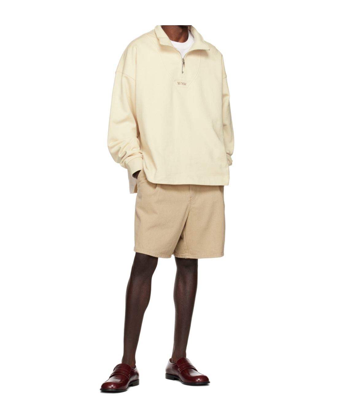 Wooyoungmi Beige Pleated Shorts In Neutral