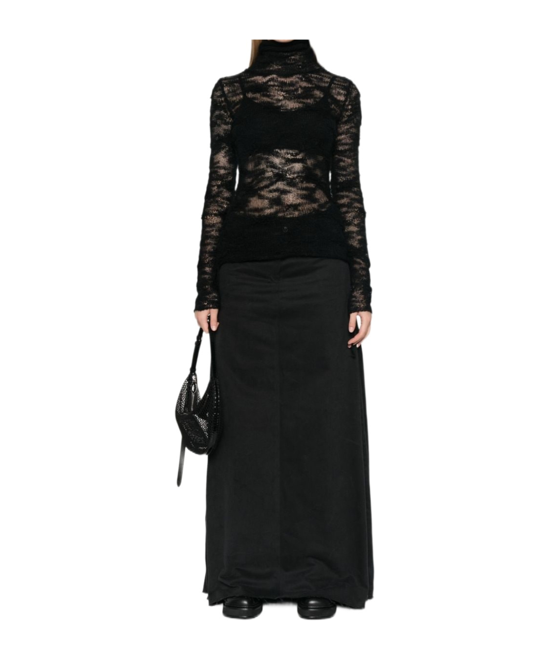 Shop Mm6 Maison Margiela Numeric Turtleneck Jumper In Black