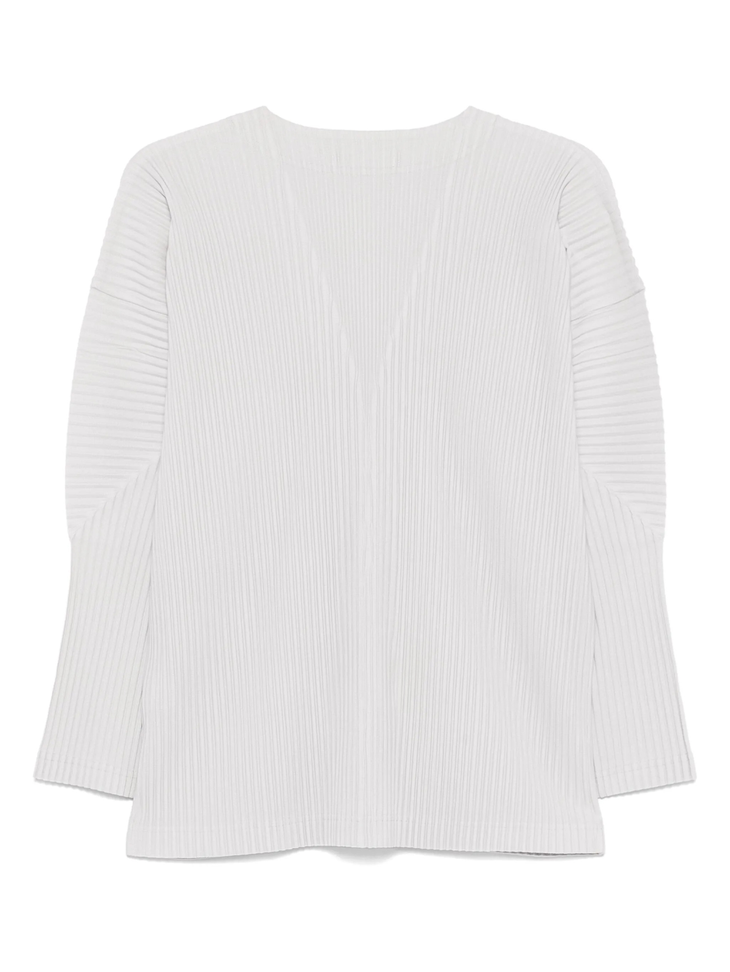 Issey Miyake Ribbed Texture V-neck Cardigan Pockets In White