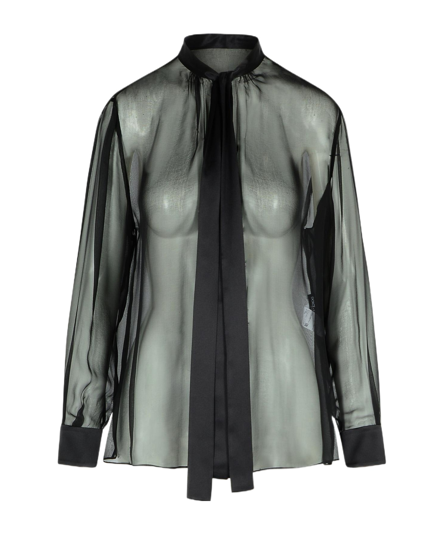 Dolce & Gabbana Sheer Shirt In Gray