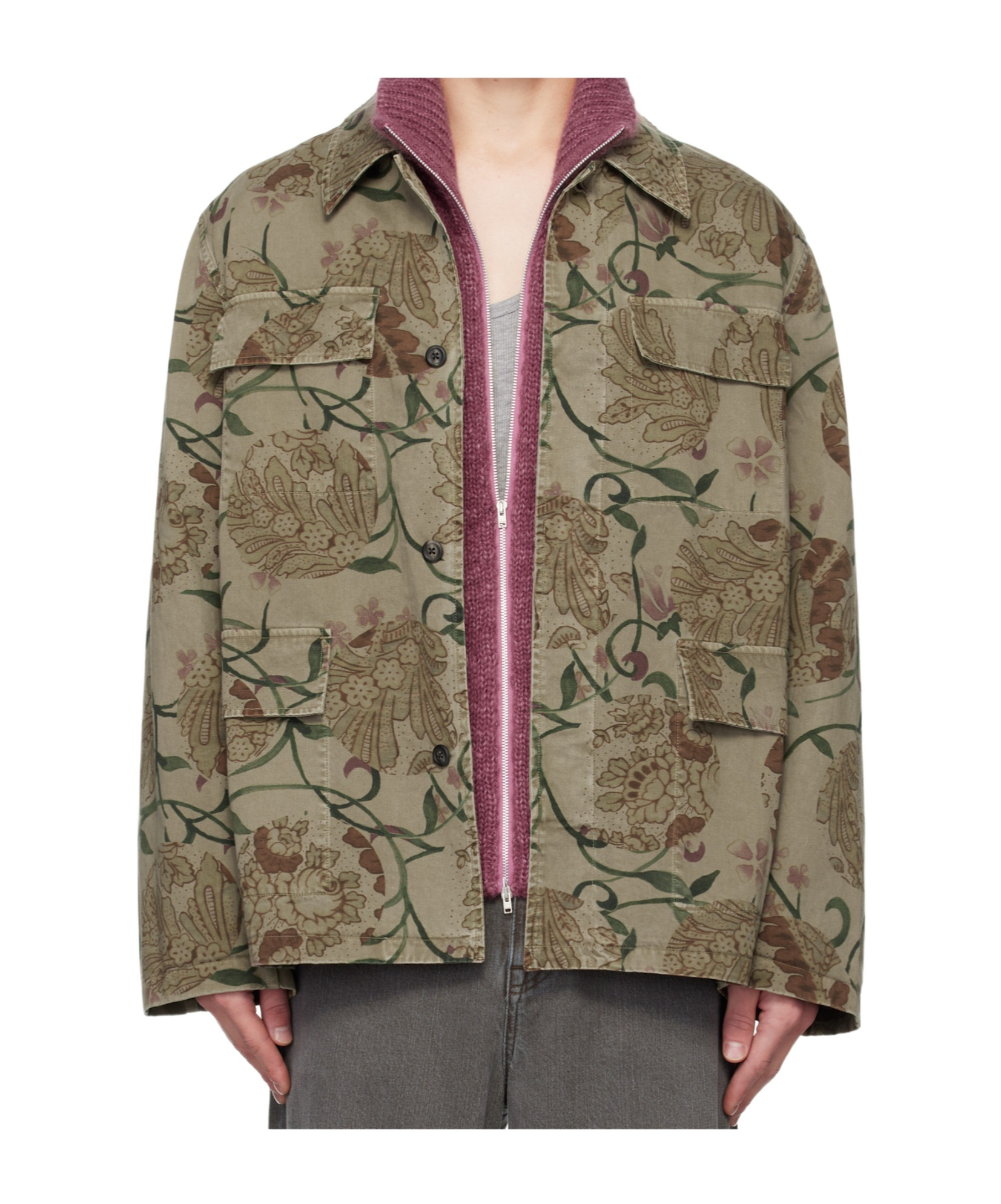 Our Legacy Khaki Uniform Jacket In Gray