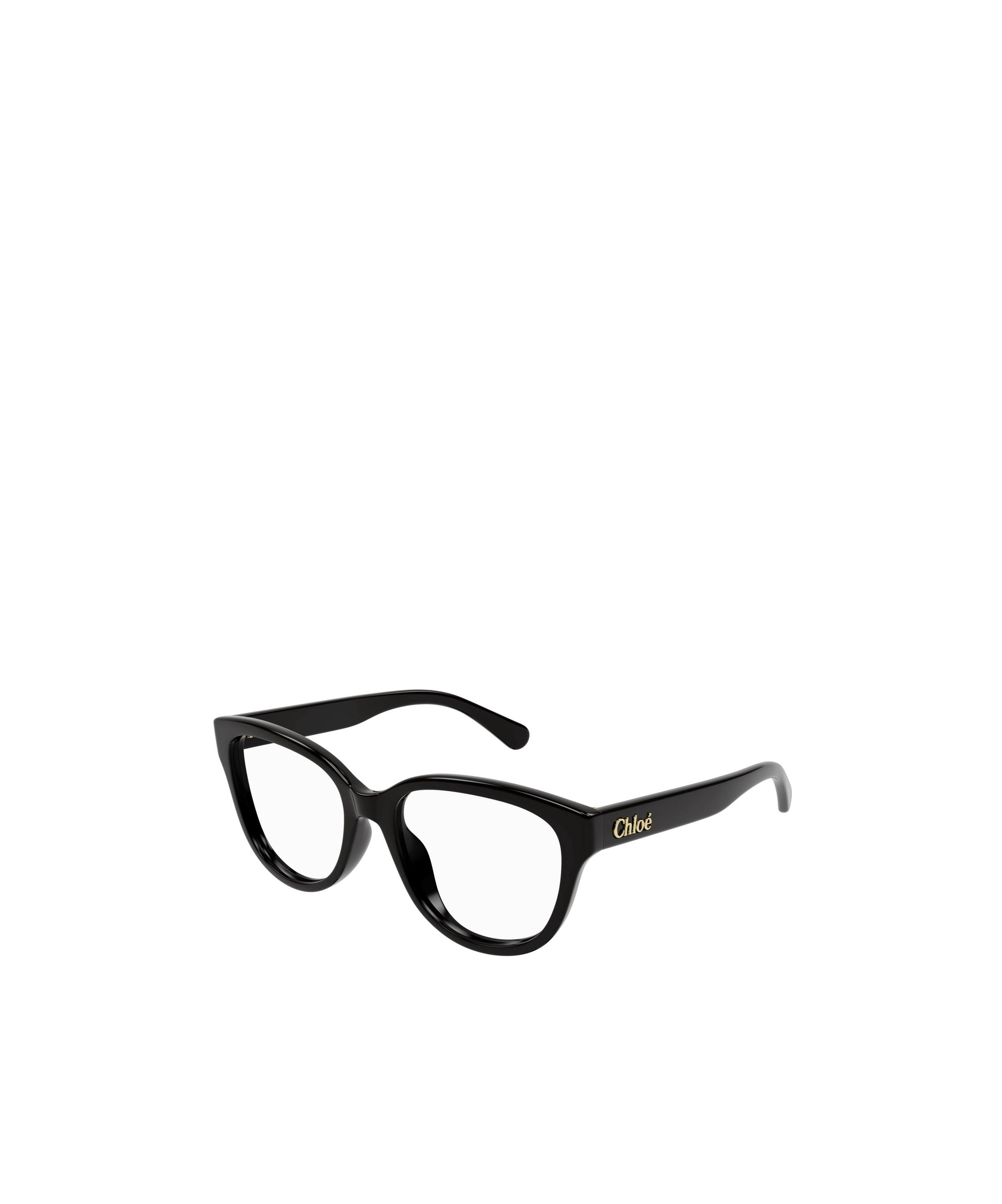 Chloé Logo-embossed Square-frame Glasses In Black