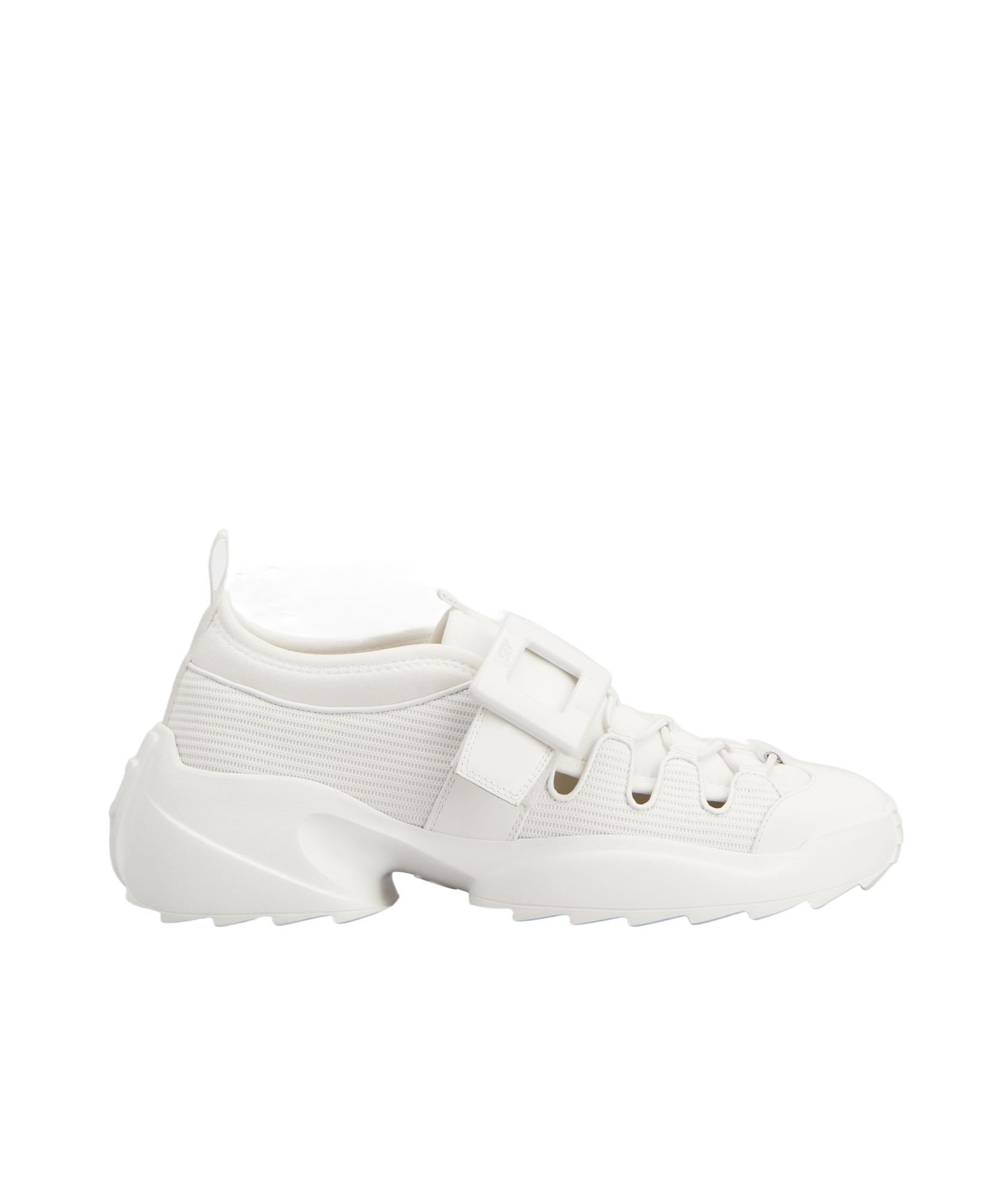 ROGER VIVIER VIV' ON THE RUN TREKKY SNEAKERS IN FABRIC AND LEATHER 