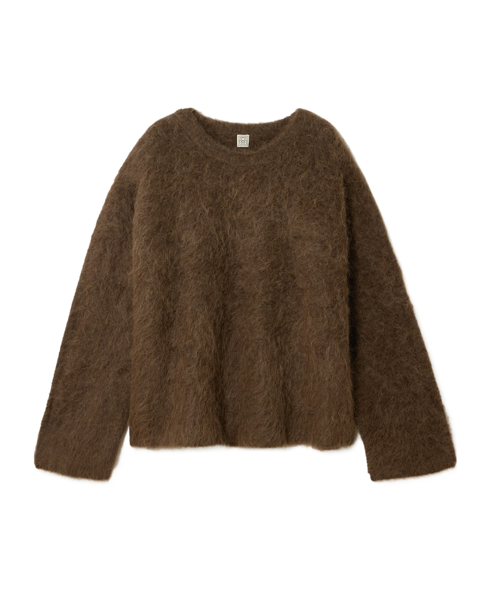 Totême Brushed Alpaca-blend Sweater In Black