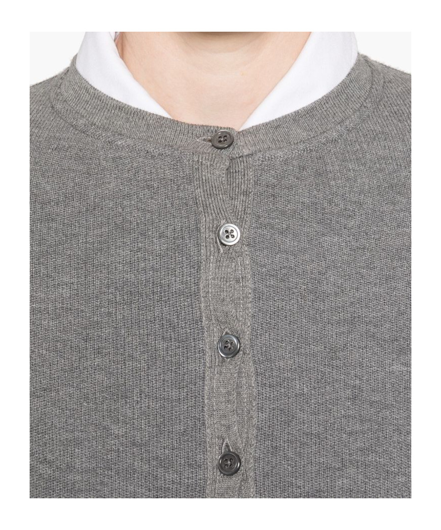 Thom Browne Long-sleeved Cardigan In Gray