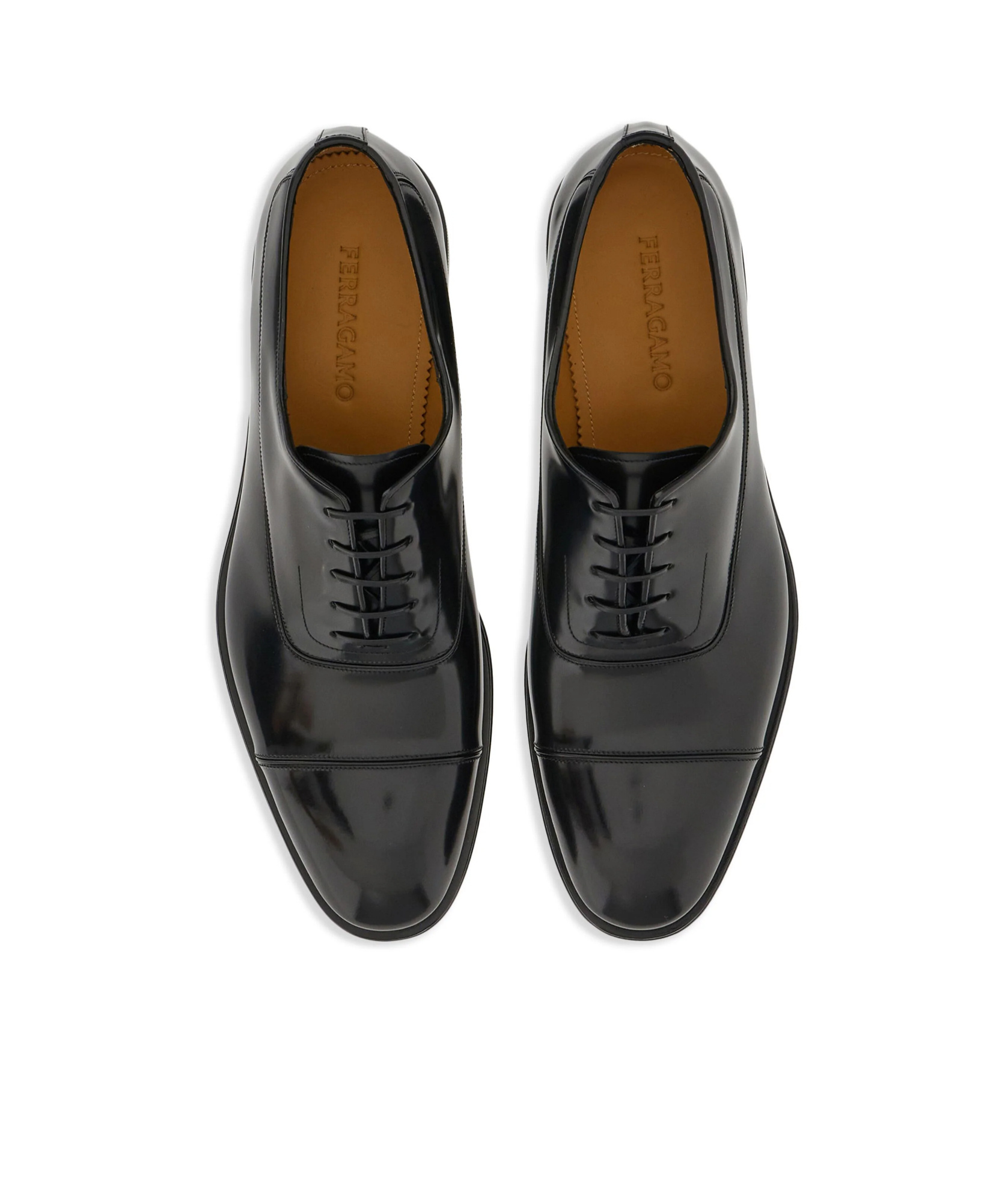 Ferragamo Lace-up Oxford Shoes In Black