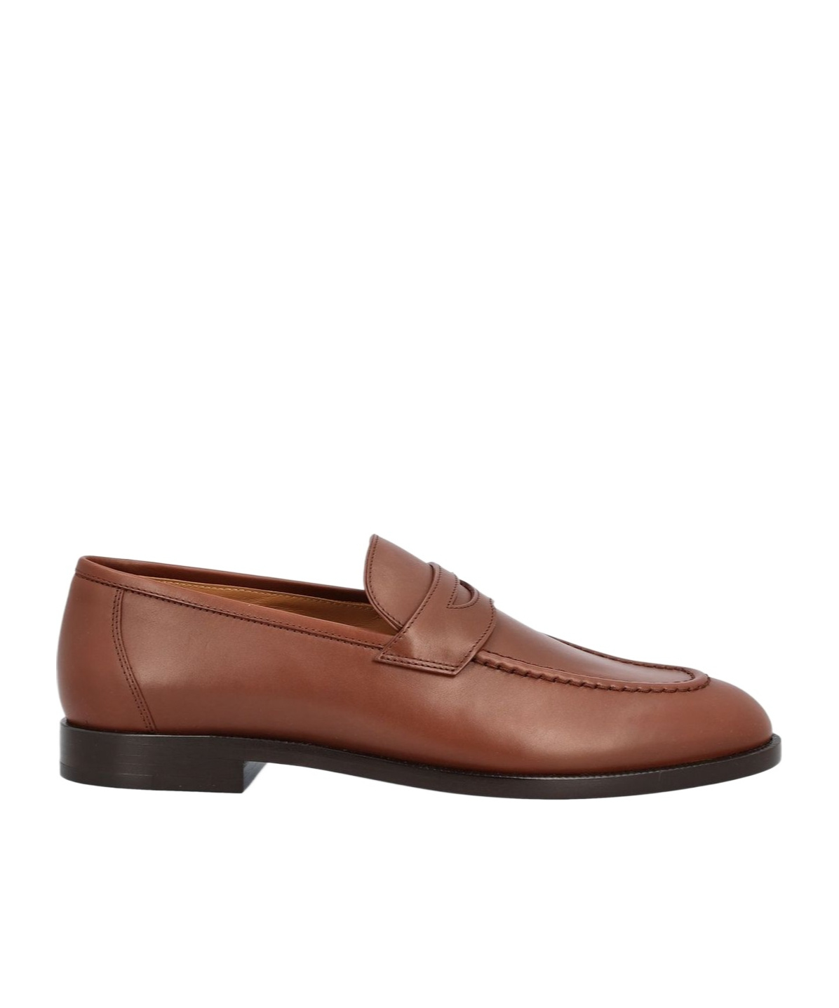 Loro Piana Sergio Round Toe Loafers In Brown