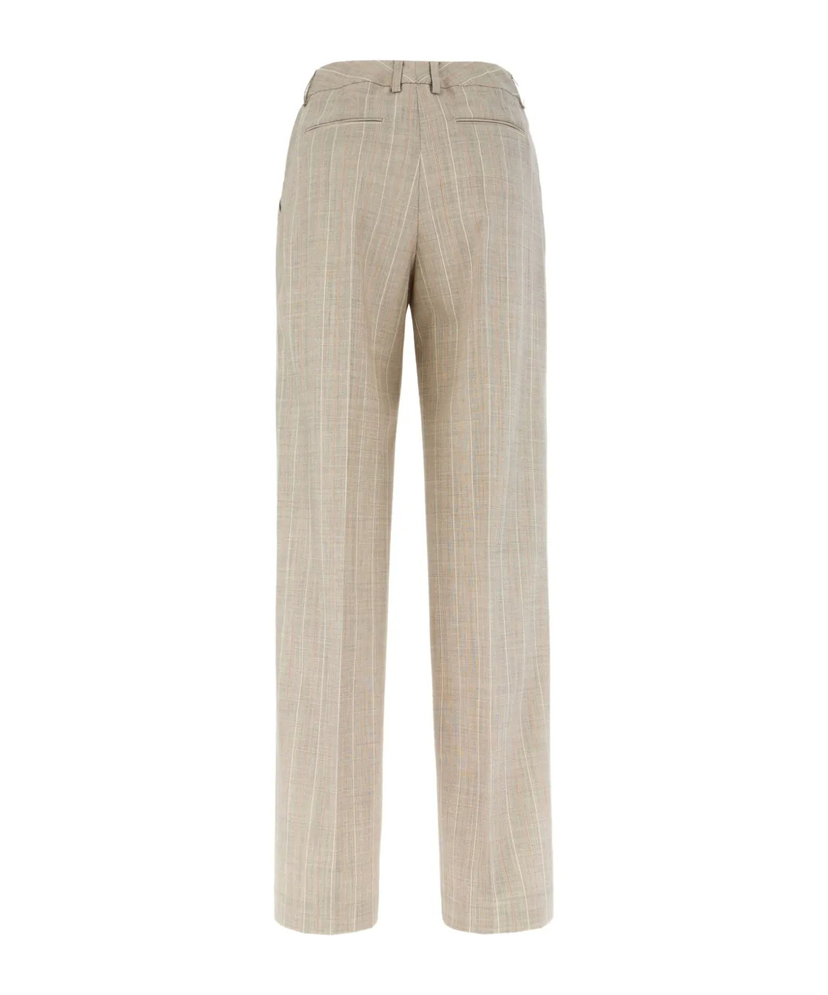 Pt Torino Wool Pants With Embroidered Pleats And Pockets