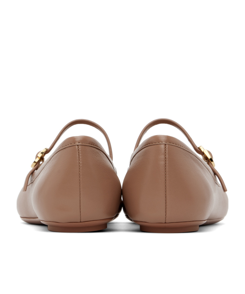 Shop Gianvito Rossi Carla Ballet Shoes In Brown