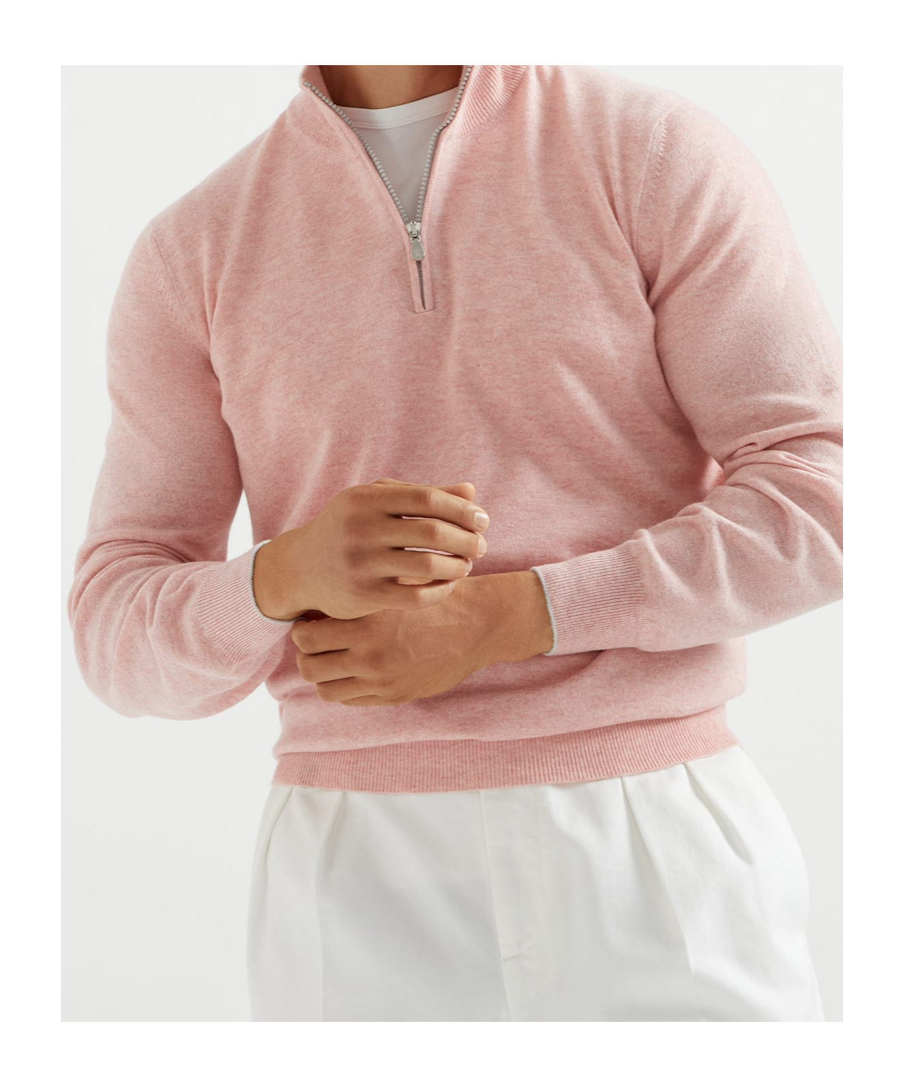 Brunello Cucinelli Cashmere Sweater In Pink