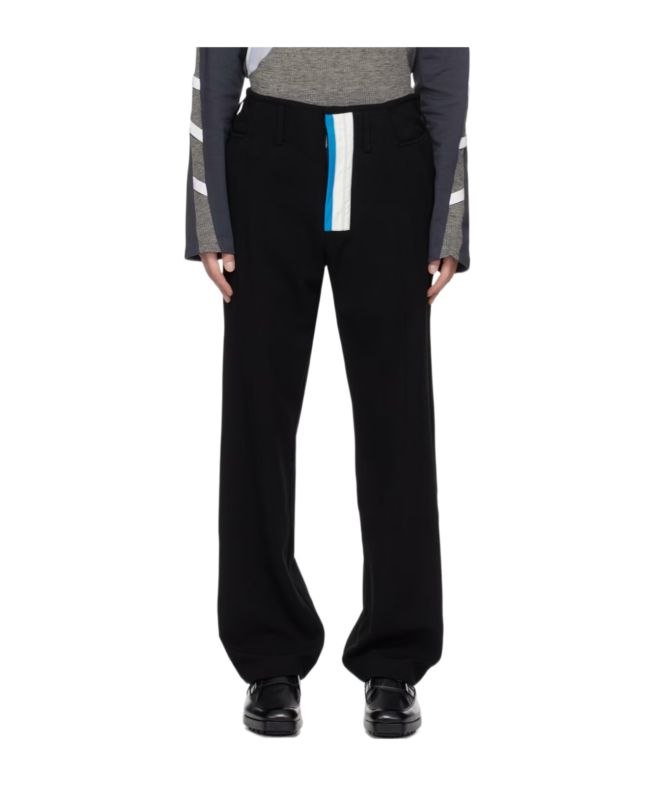 Kiko Kostadinov Belt-lined Casual Pants In Black