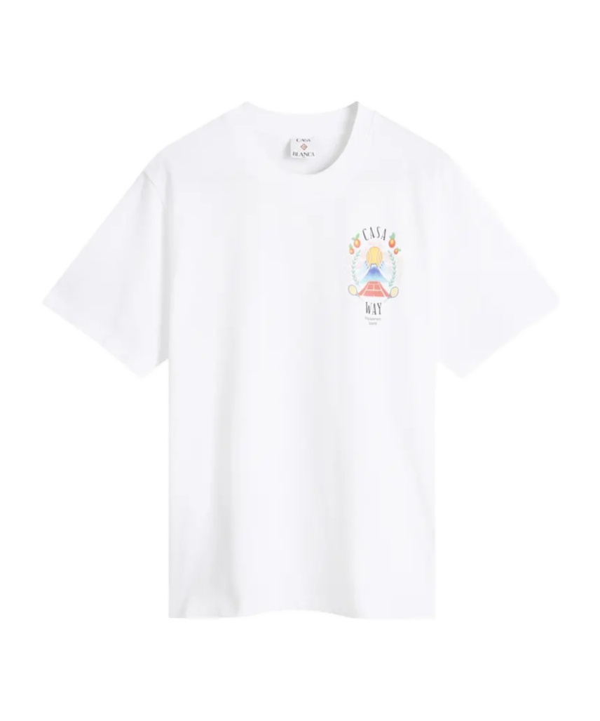 Casablanca Casa Way Mountain Printed T-shirt In White