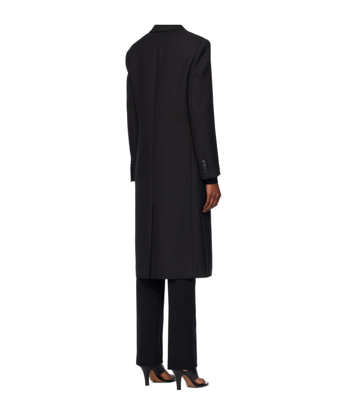 The Row Black Sand Coat In Black
