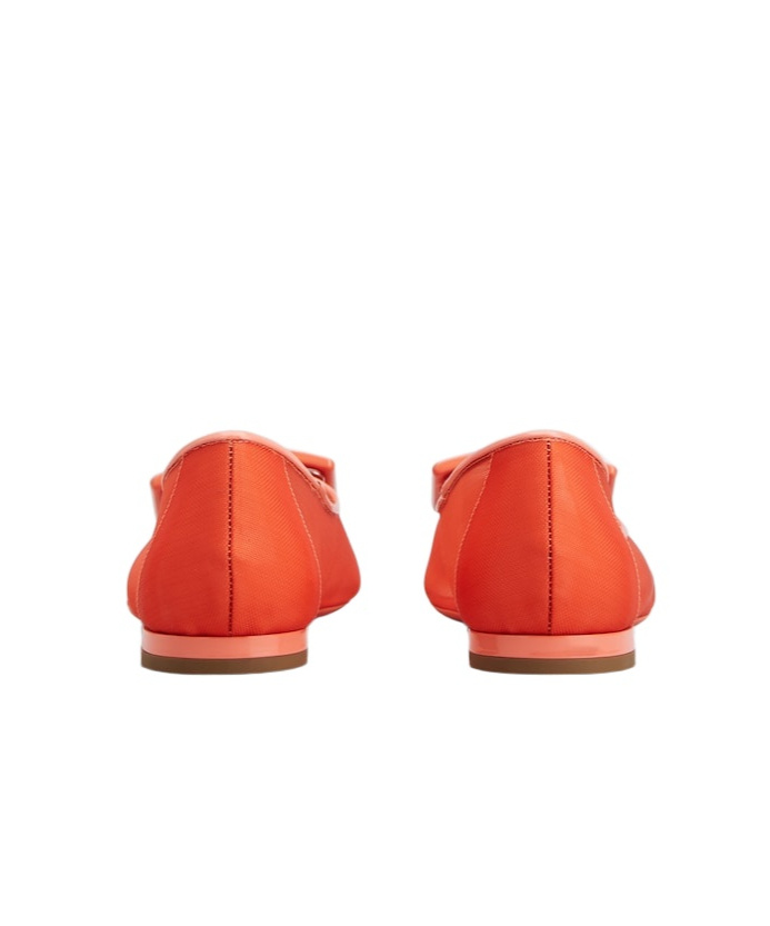 Roger Vivier Gommettine Ballerinas In Mesh Fabric In Pink