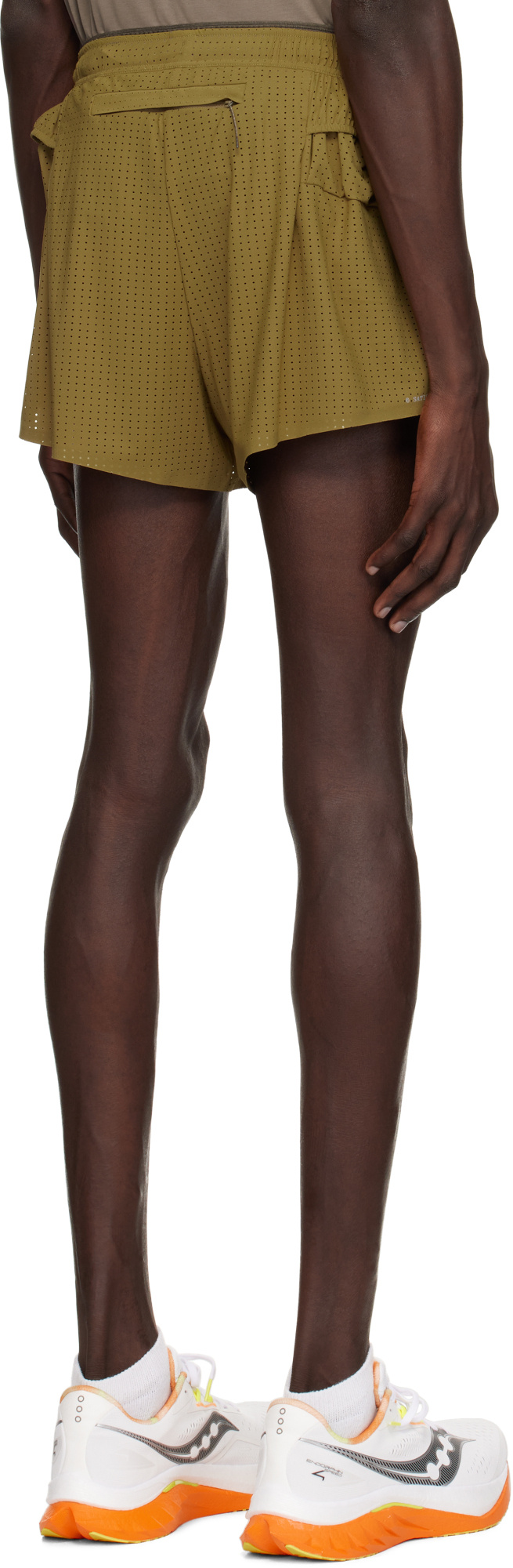 Shop Satisfy Space-o 2.5 Distance Shorts In Khaki