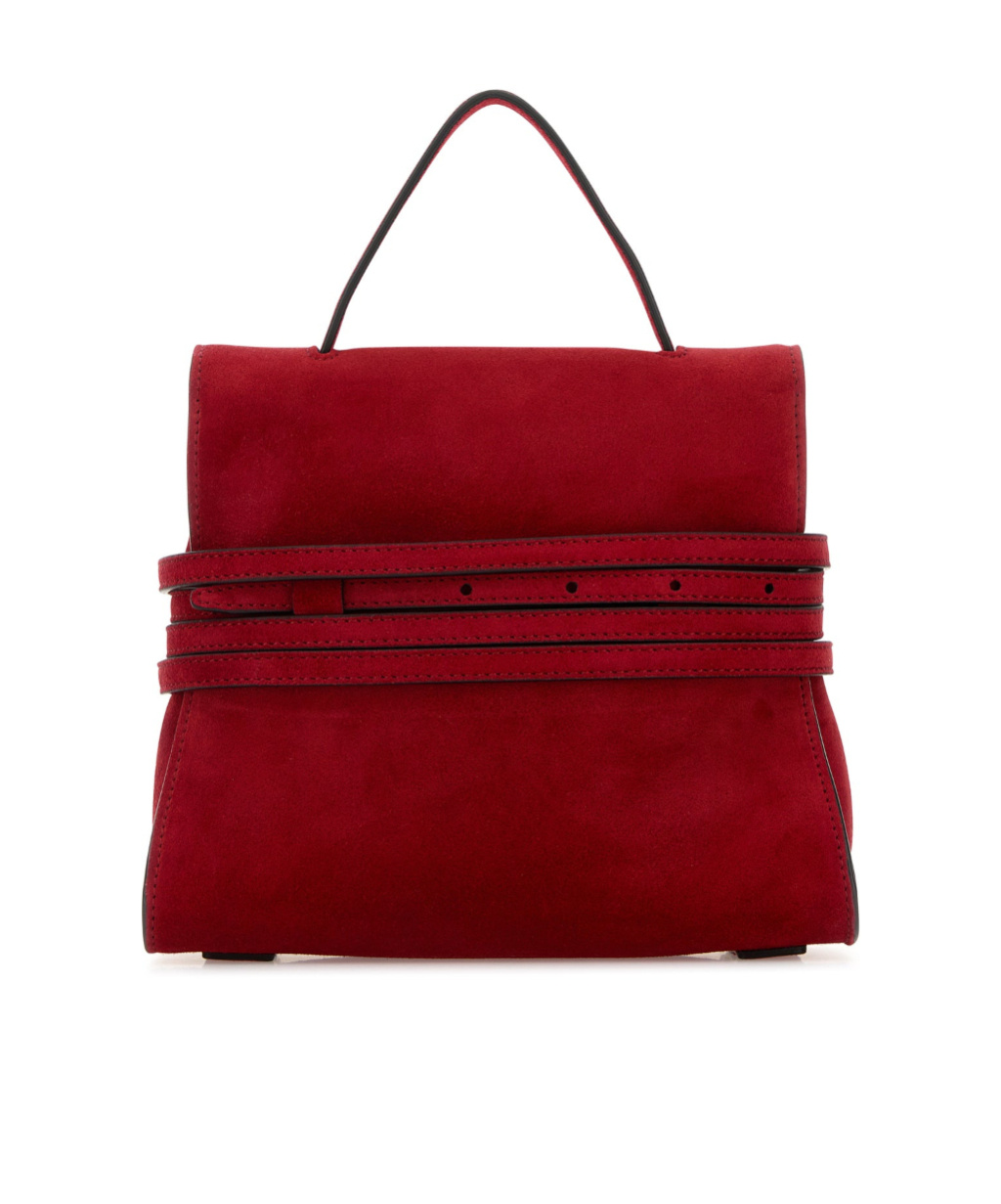 Moschino Small Structured Handbag Featuring Buckle Detail In Red