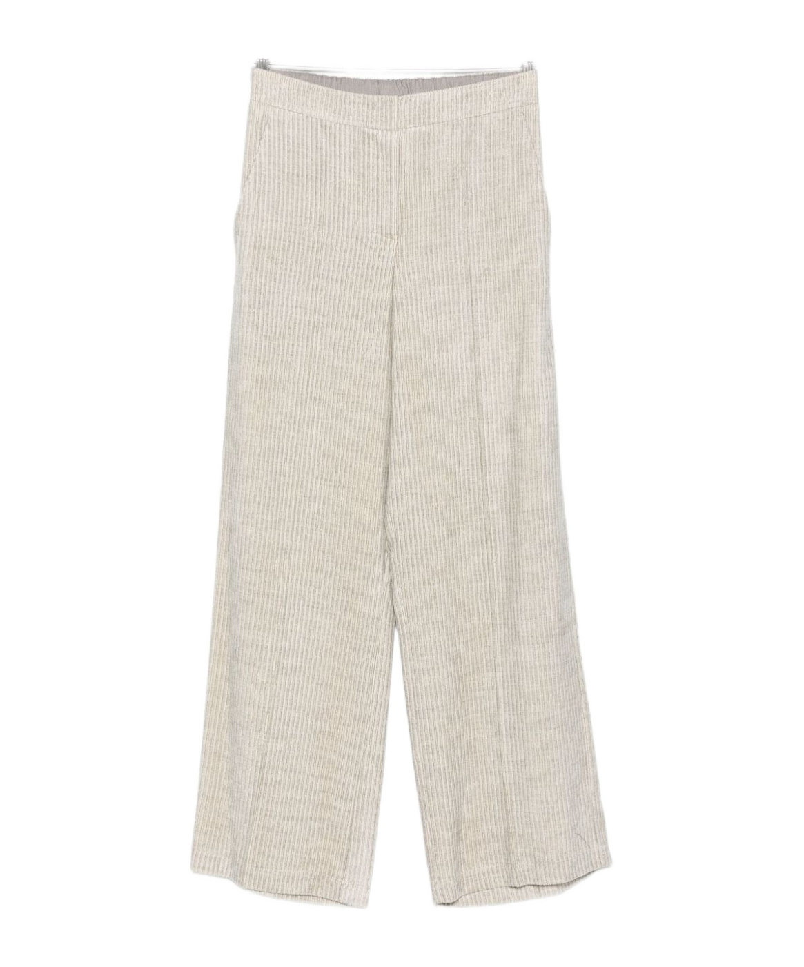 Alysi Wide-leg Casual Pants In White