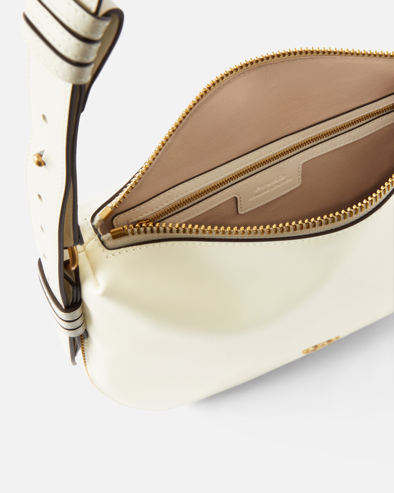 Pinko Love Bag Box Shoulder Bag In Nappa Leather In White