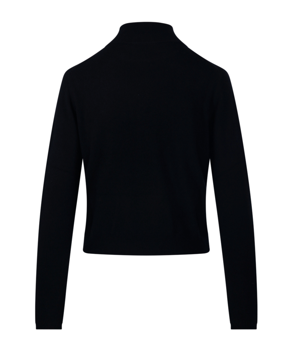 Allude Turtleneck Cashmere Sweater In Black
