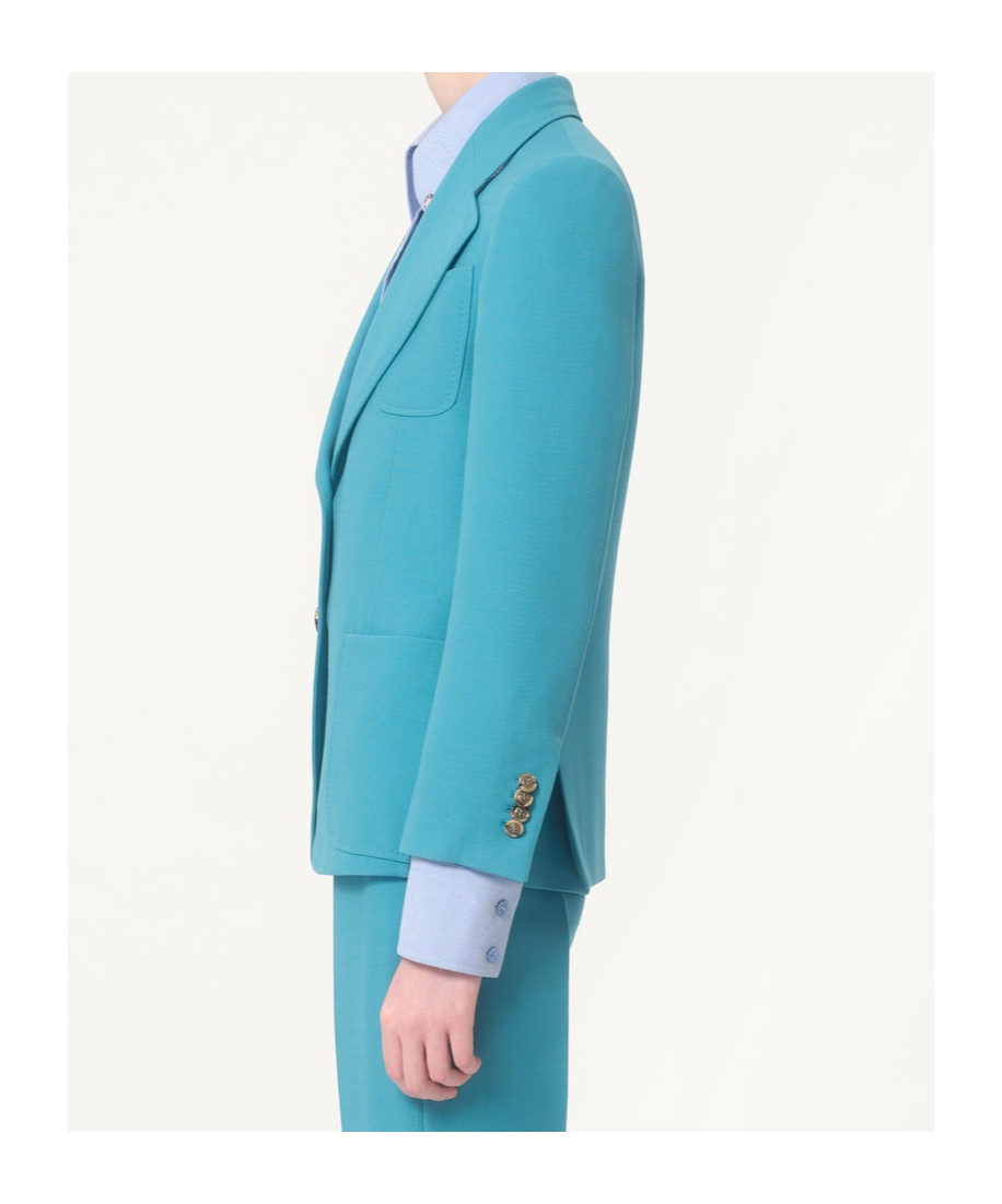 Valentino Turquoise Blazer 2 Buttons In Blue