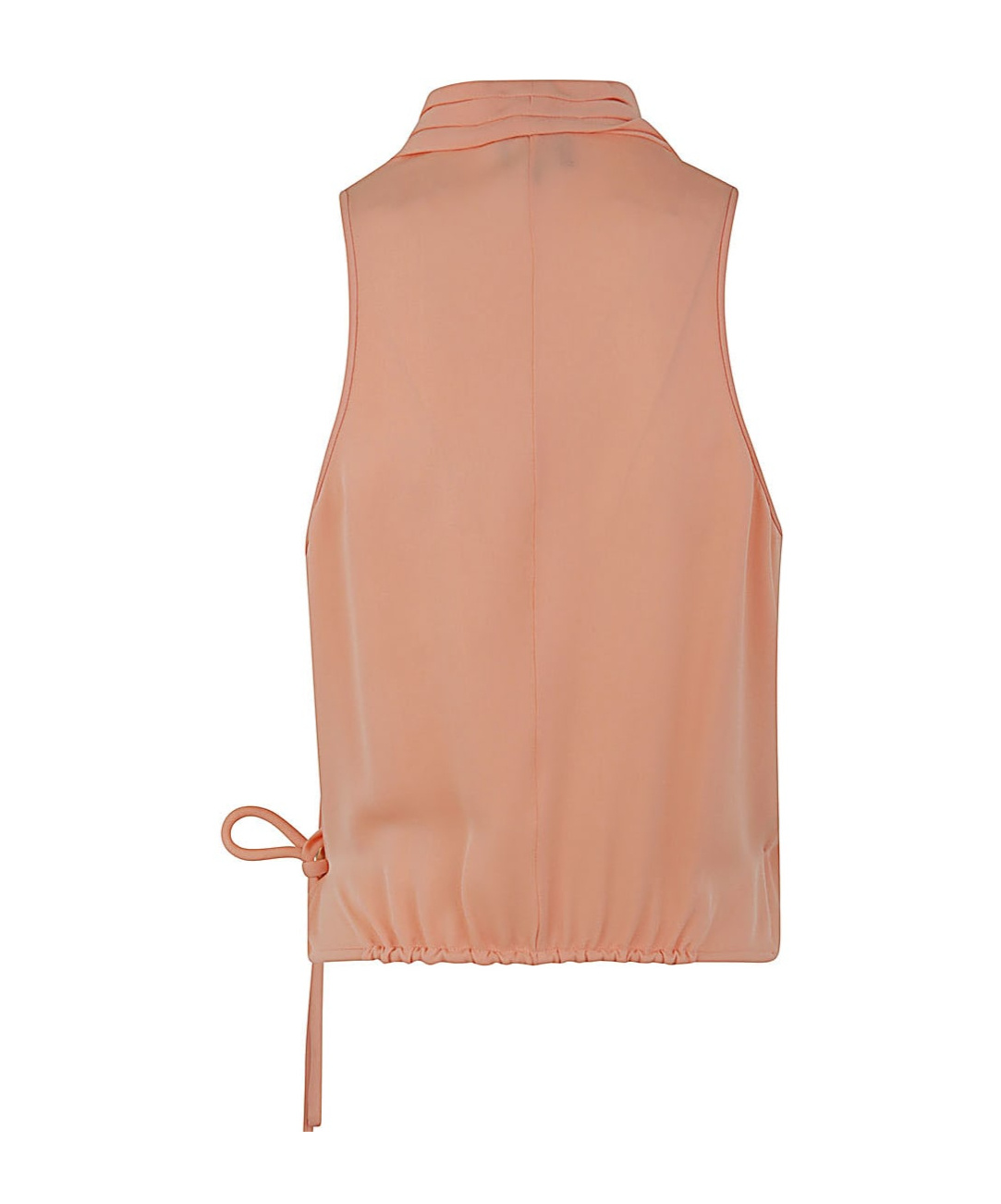 Giorgio Armani Side-tie Draped Silk Top In Nude