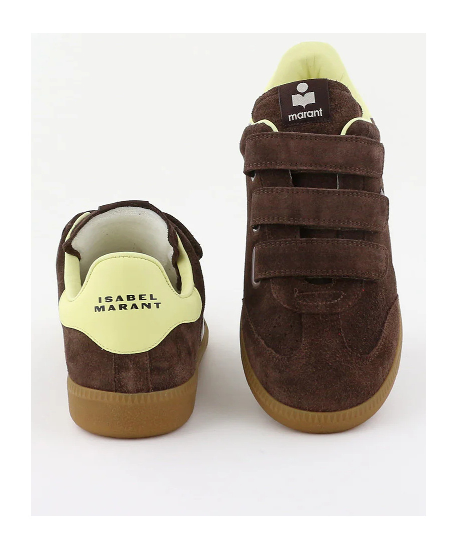 Isabel Marant Beth Leather-trimmed Suede Sneakers In Brown