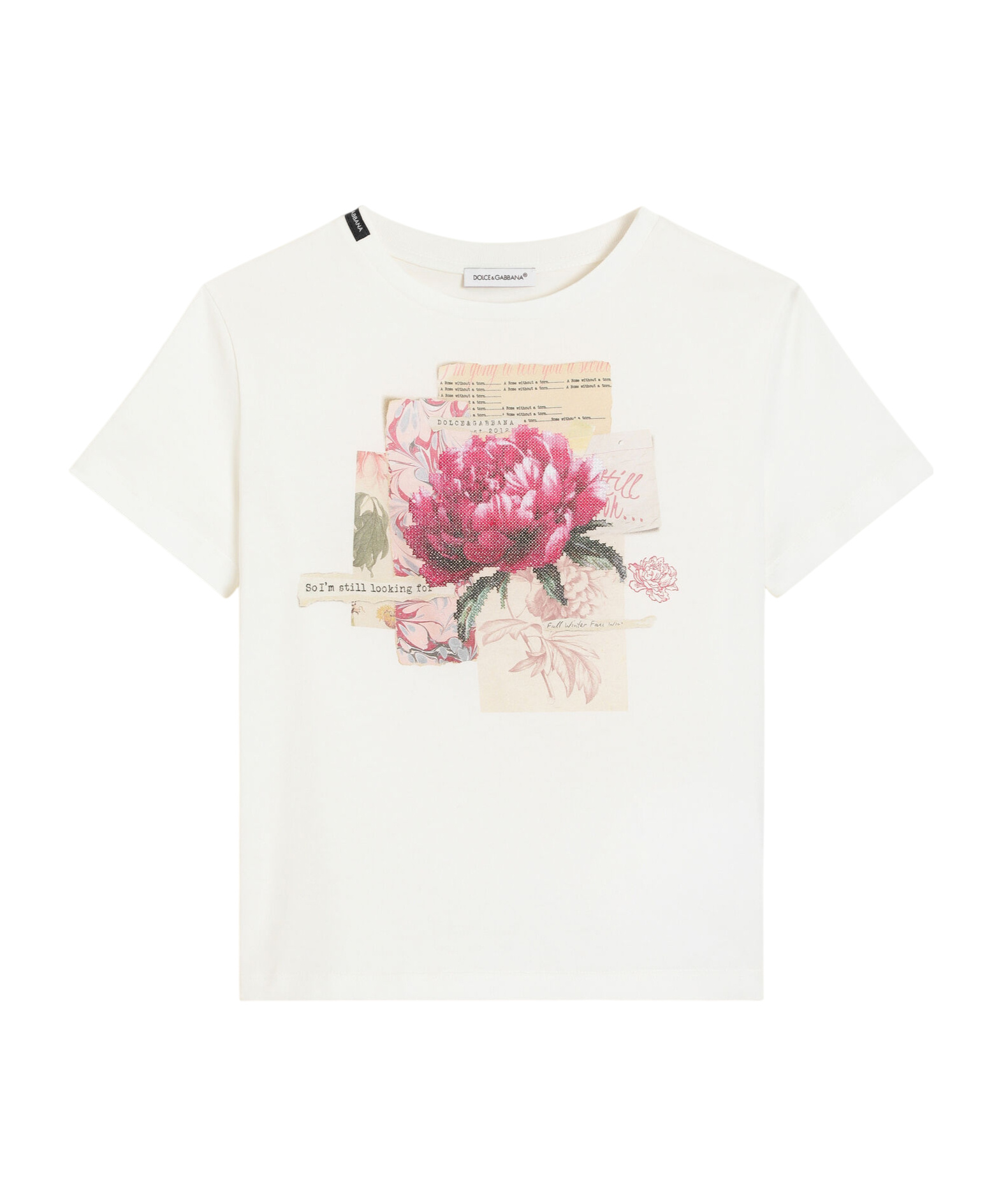 Dolce & Gabbana Floral-print T-shirt In White