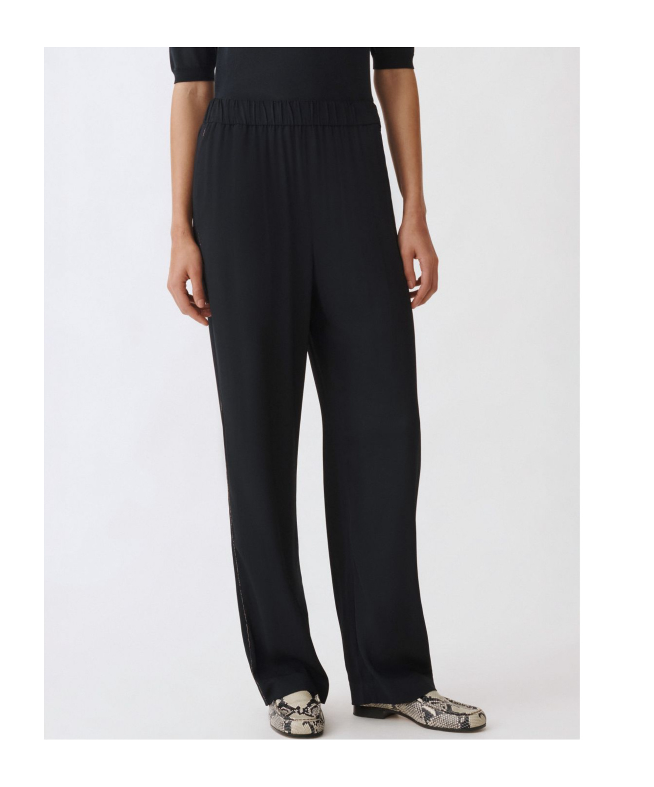 Fabiana Filippi Wool Jersey Jogging Trousers In Black