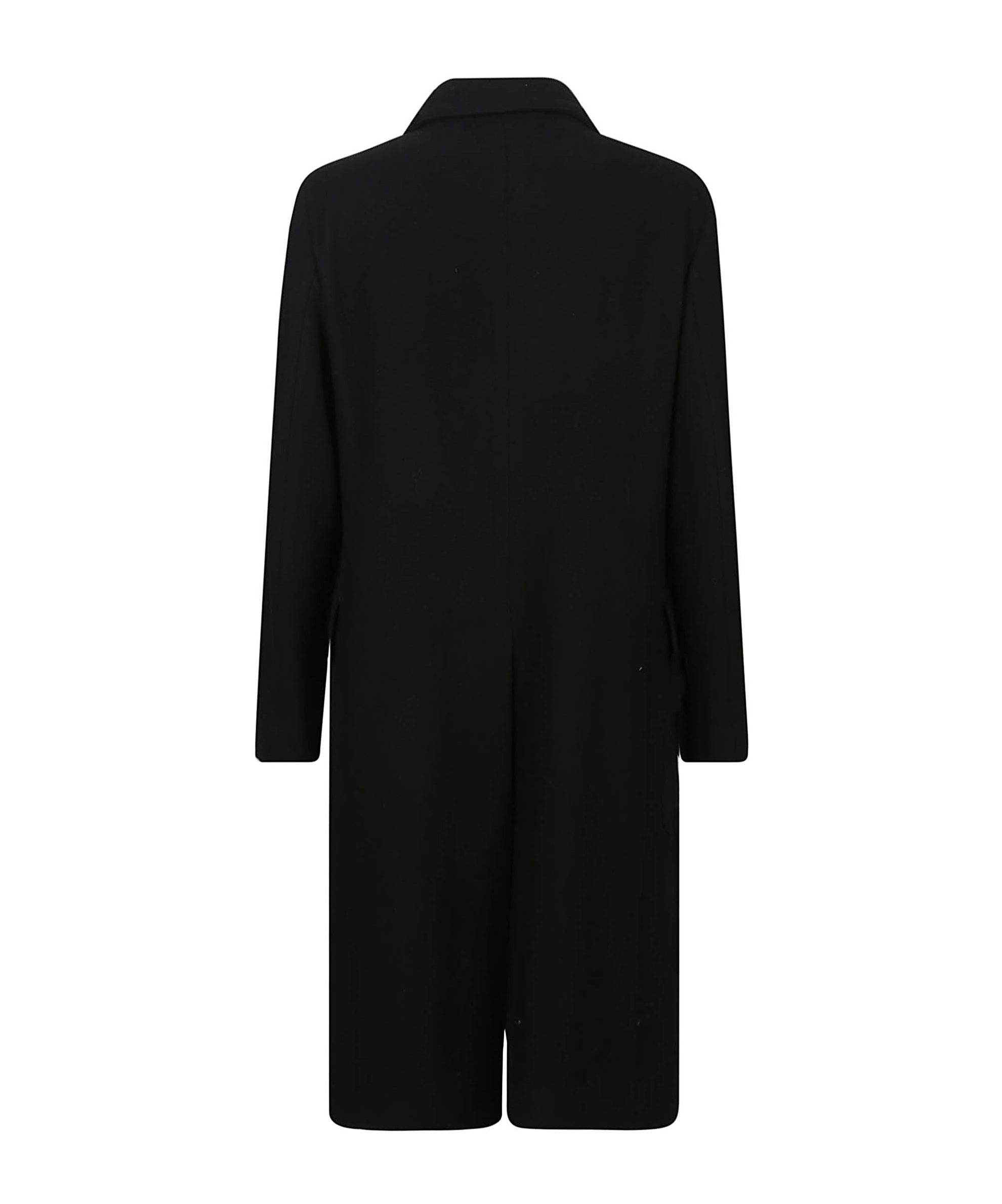 Lardini Double-breasted Pocket Coat In Black