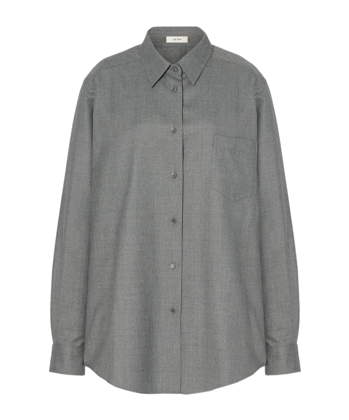 The Row Pino Virgin Wool Shirt In Gray