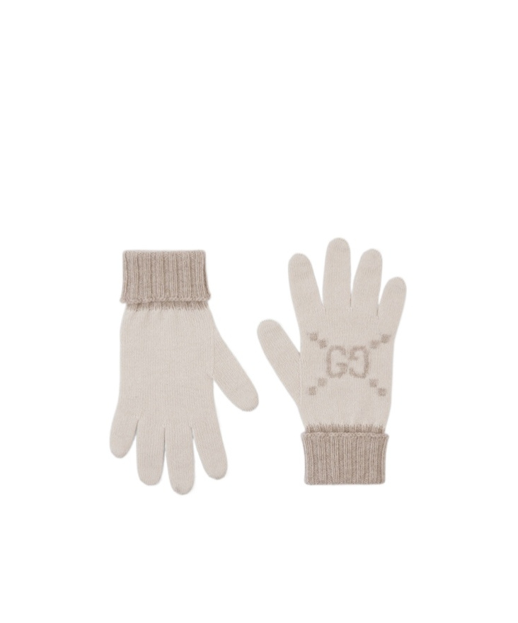 Gucci Jacquard Gloves In White