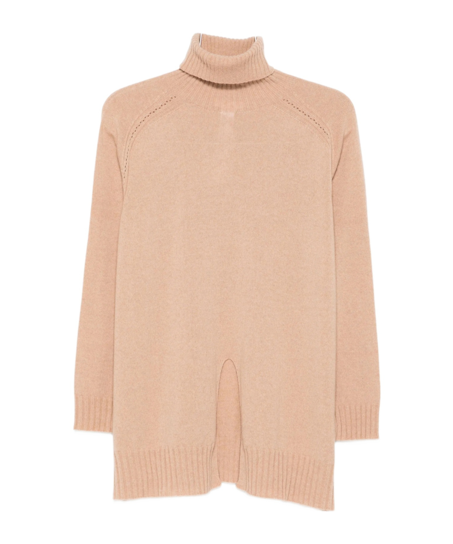 Twinset Long-sleeve Turtleneck Sweater In Brown