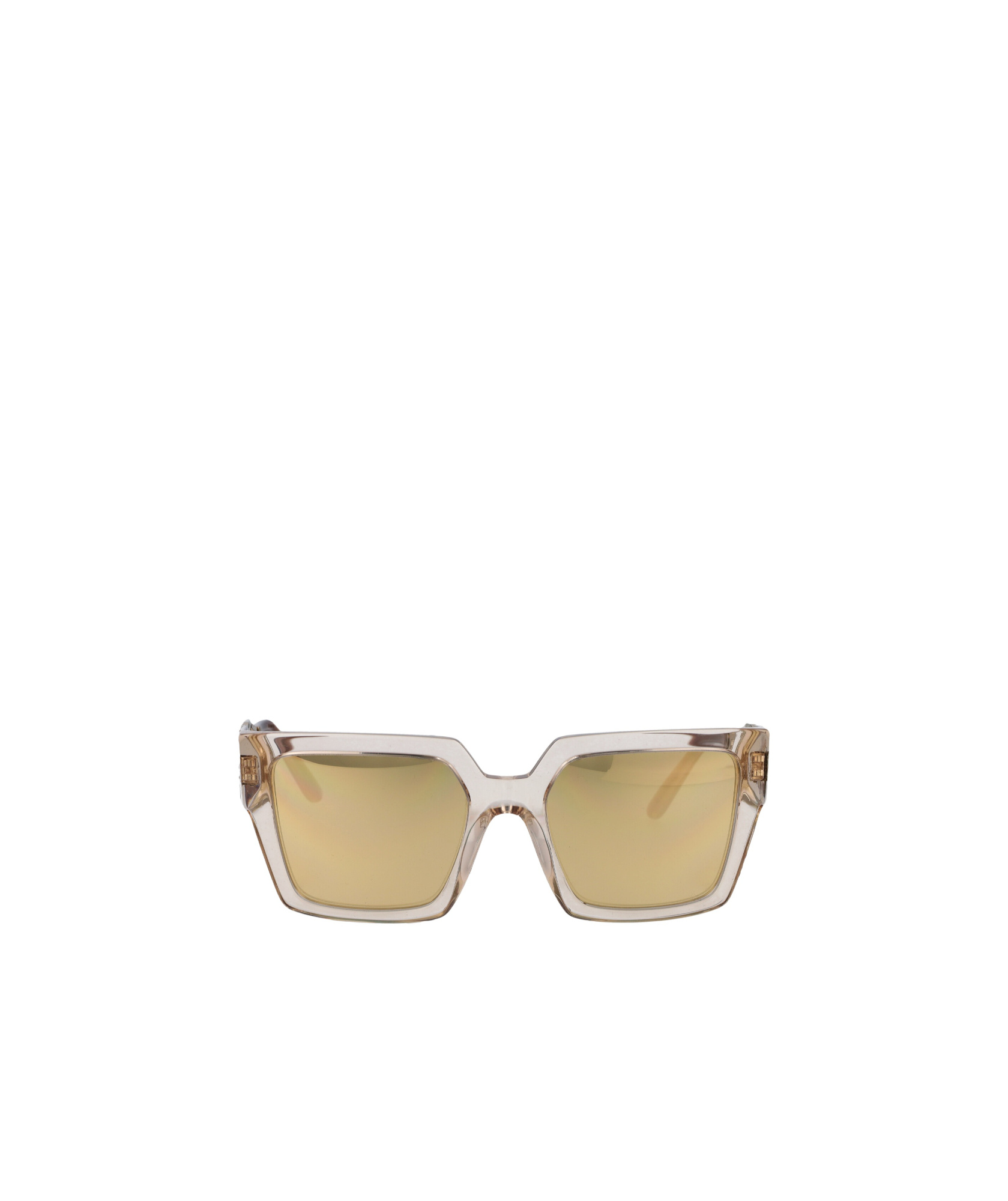 Dolce & Gabbana Square Sunglasses In Transparent Camel