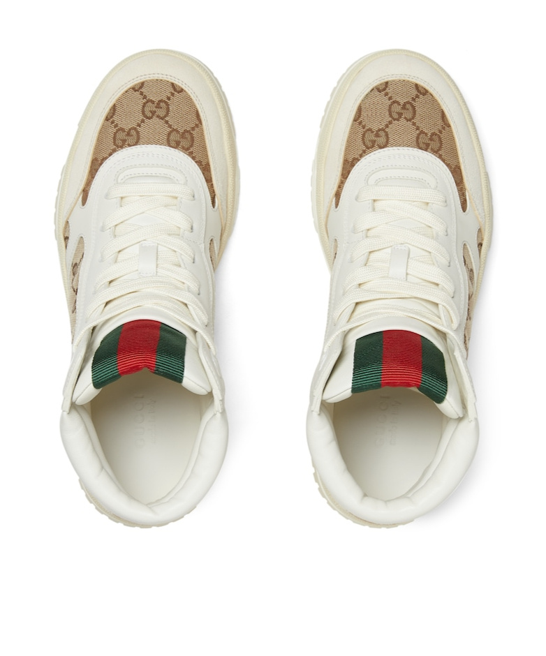 Gucci Re-web Series High-top Skate Shoes In White