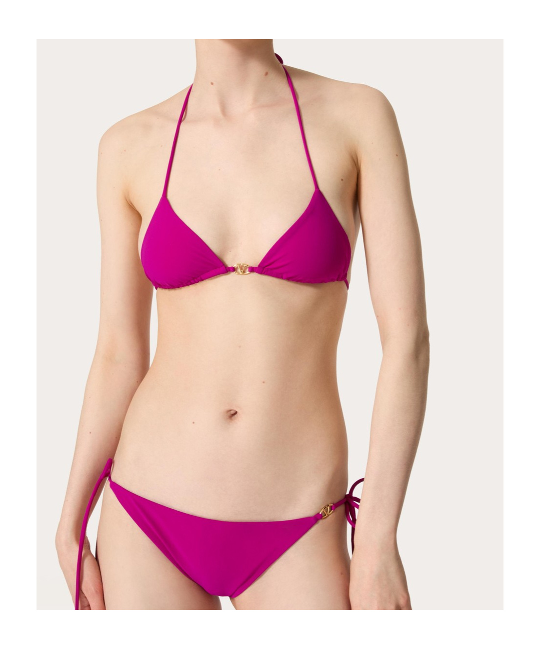 Valentino Triangle-cup Bikini In Pink