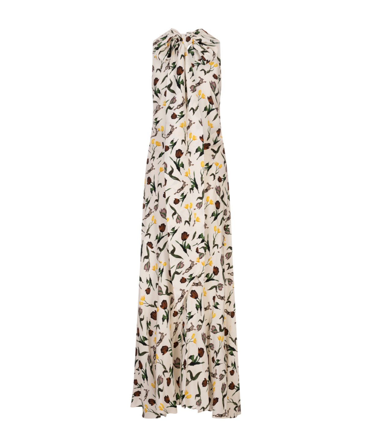 Marni Floral Cotton Poplin Maxi Dress In Multi