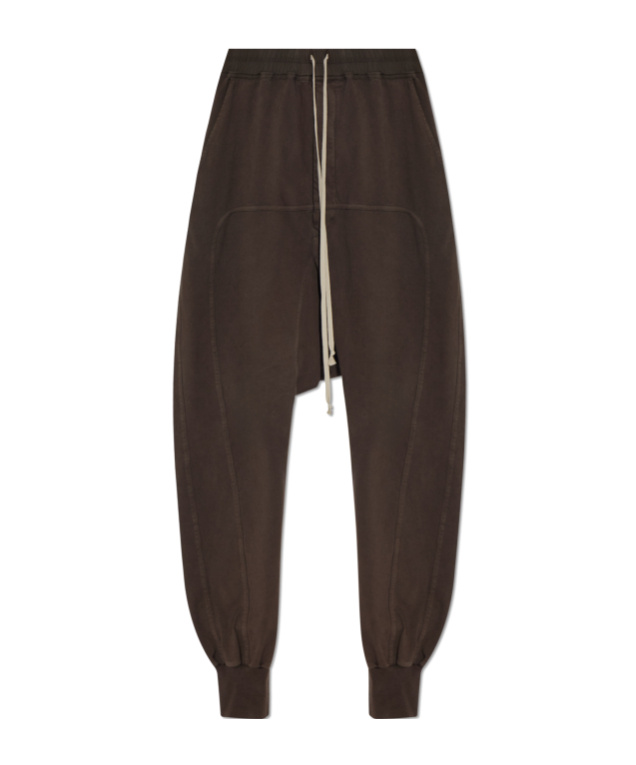Rick Owens Drkshdw Drawstring Sweatpants In Brown