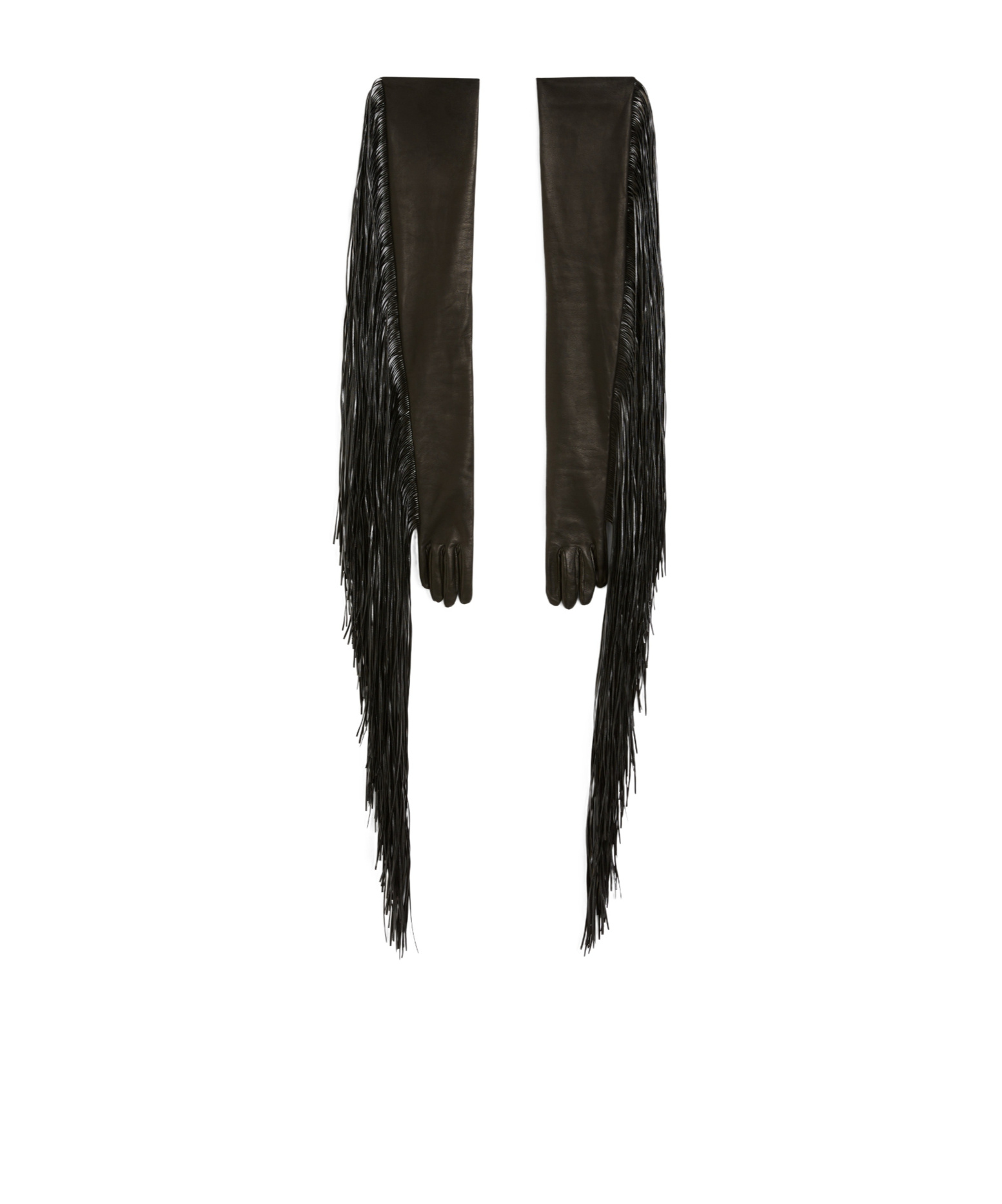 Sportmax Fringed Gloves In Black